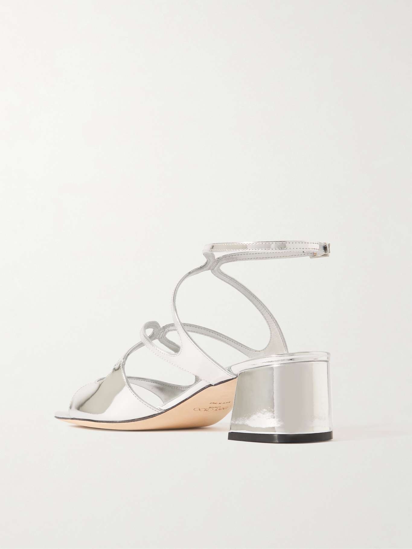 Azila 45 metallic leather sandals Silver - 3