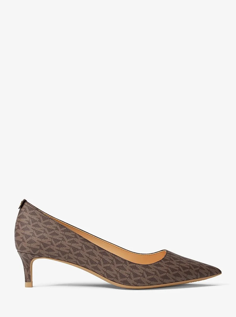 Alina Flex Signature Logo Kitten Heel Pump - 1