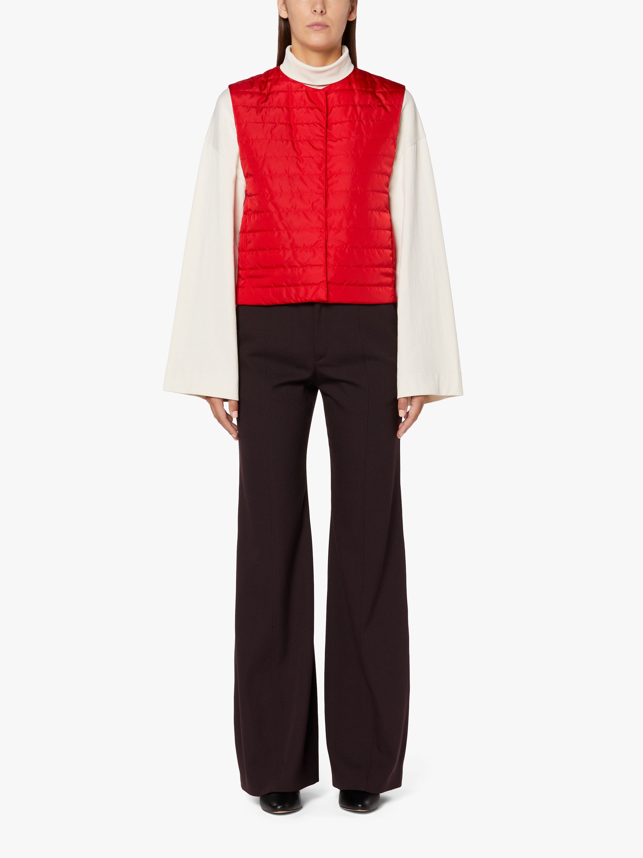 ISABEL RED NYLON LINER VEST | LQV-007 - 3