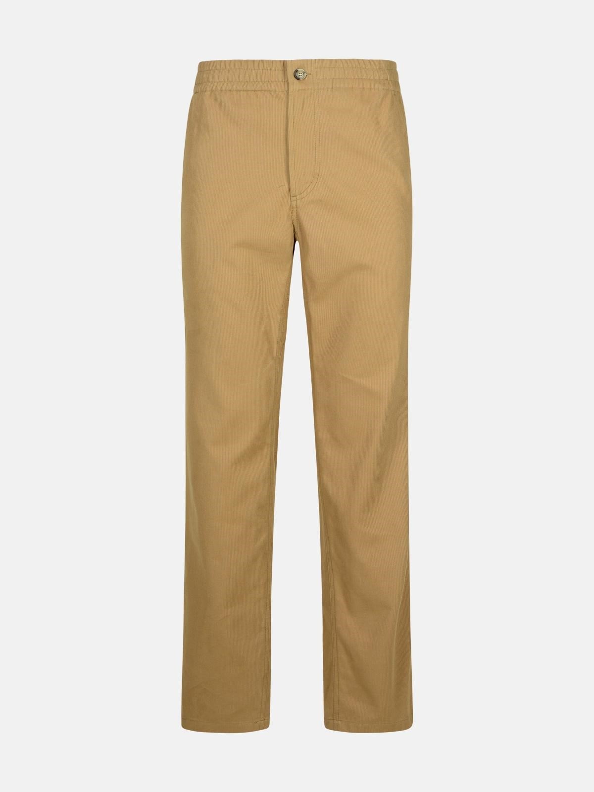 'CHUCK' BEIGE COTTON PANTS - 1