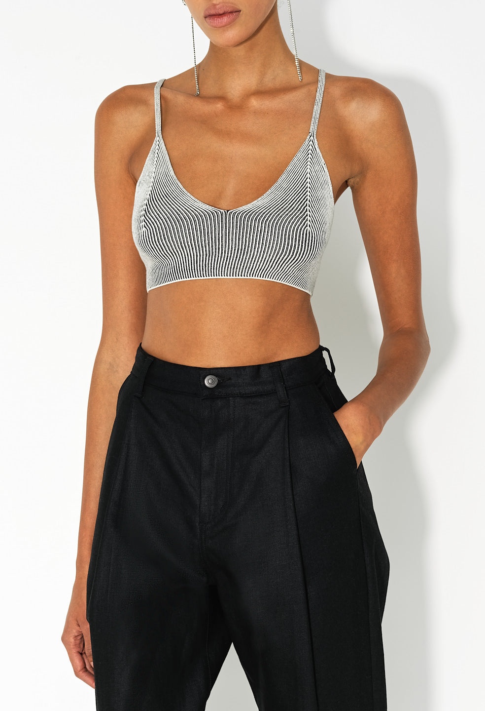 SILK COTTON RIB BRALETTE - 4