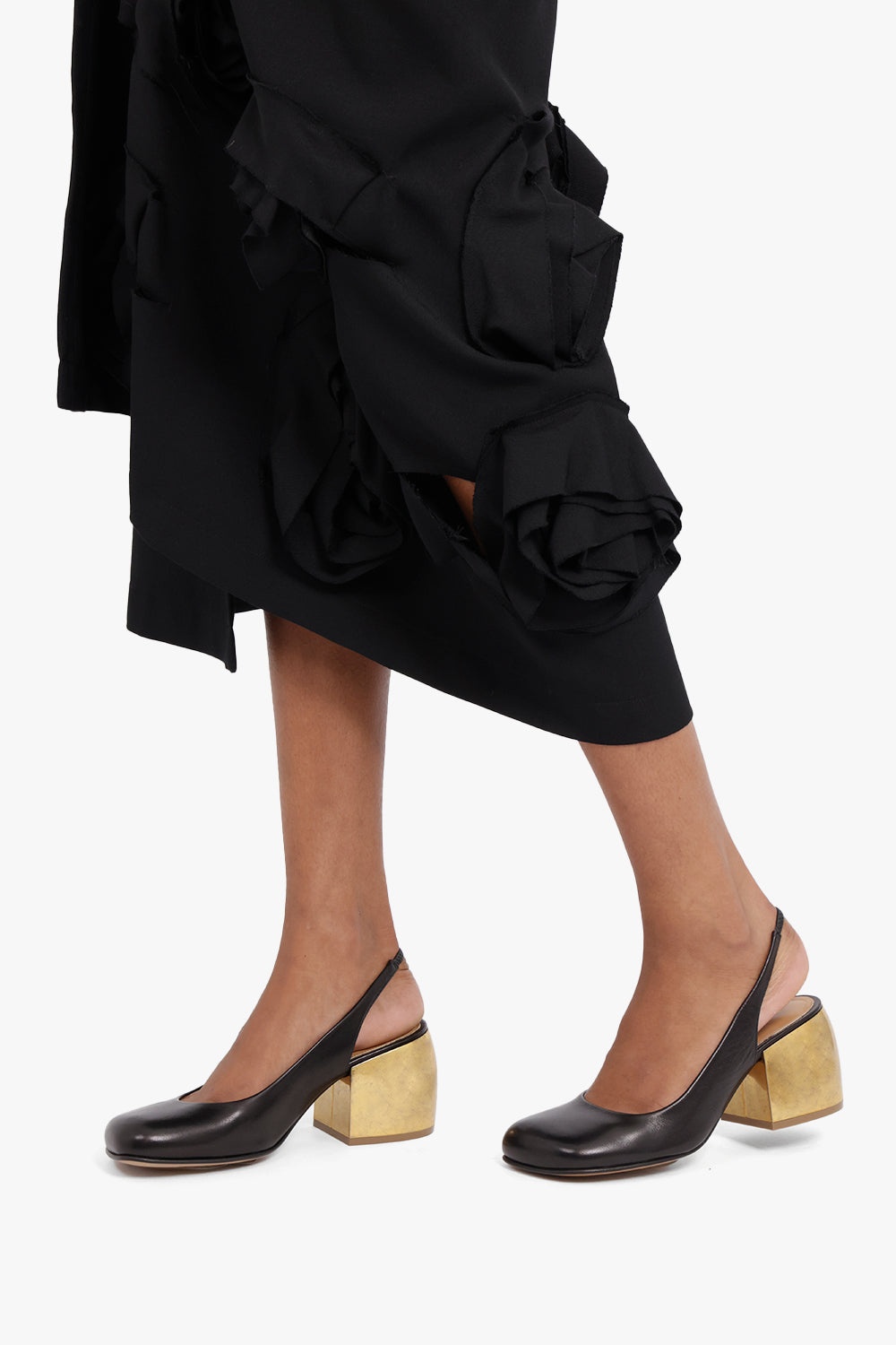 SQUARE TOE SLINGBACK PUMP | BLACK - 5