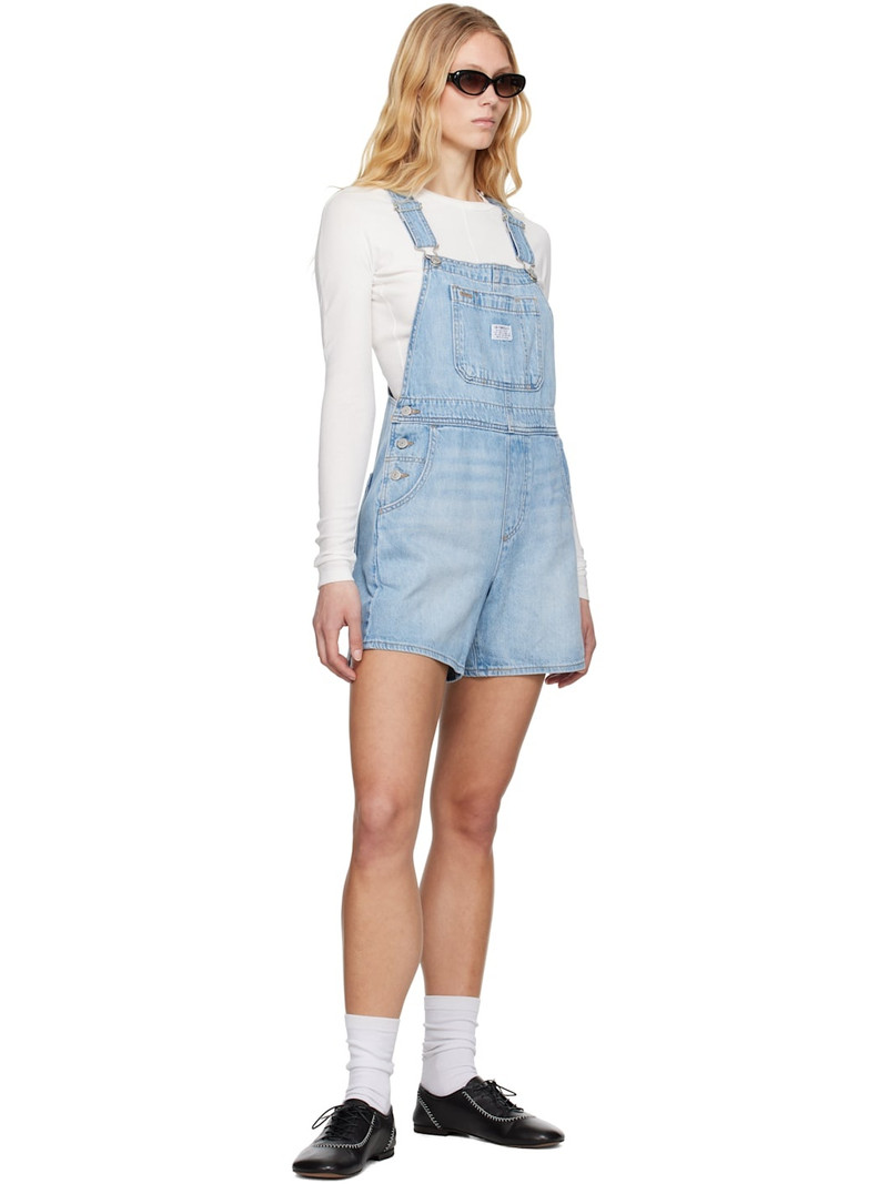 Levi's Blue Utility Short Denim Overalls outlook