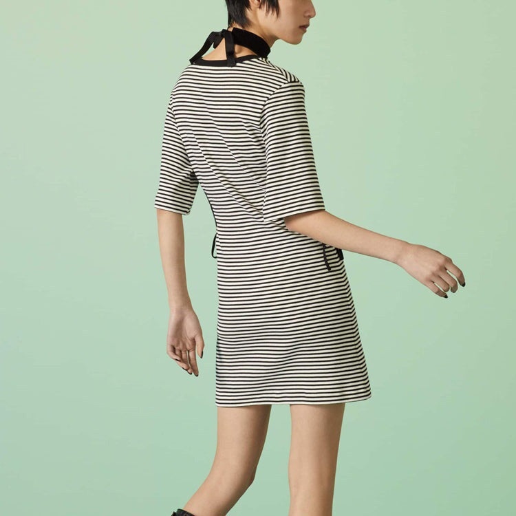 Gucci Logo Striped Cotton T-Shirt Dress - 3