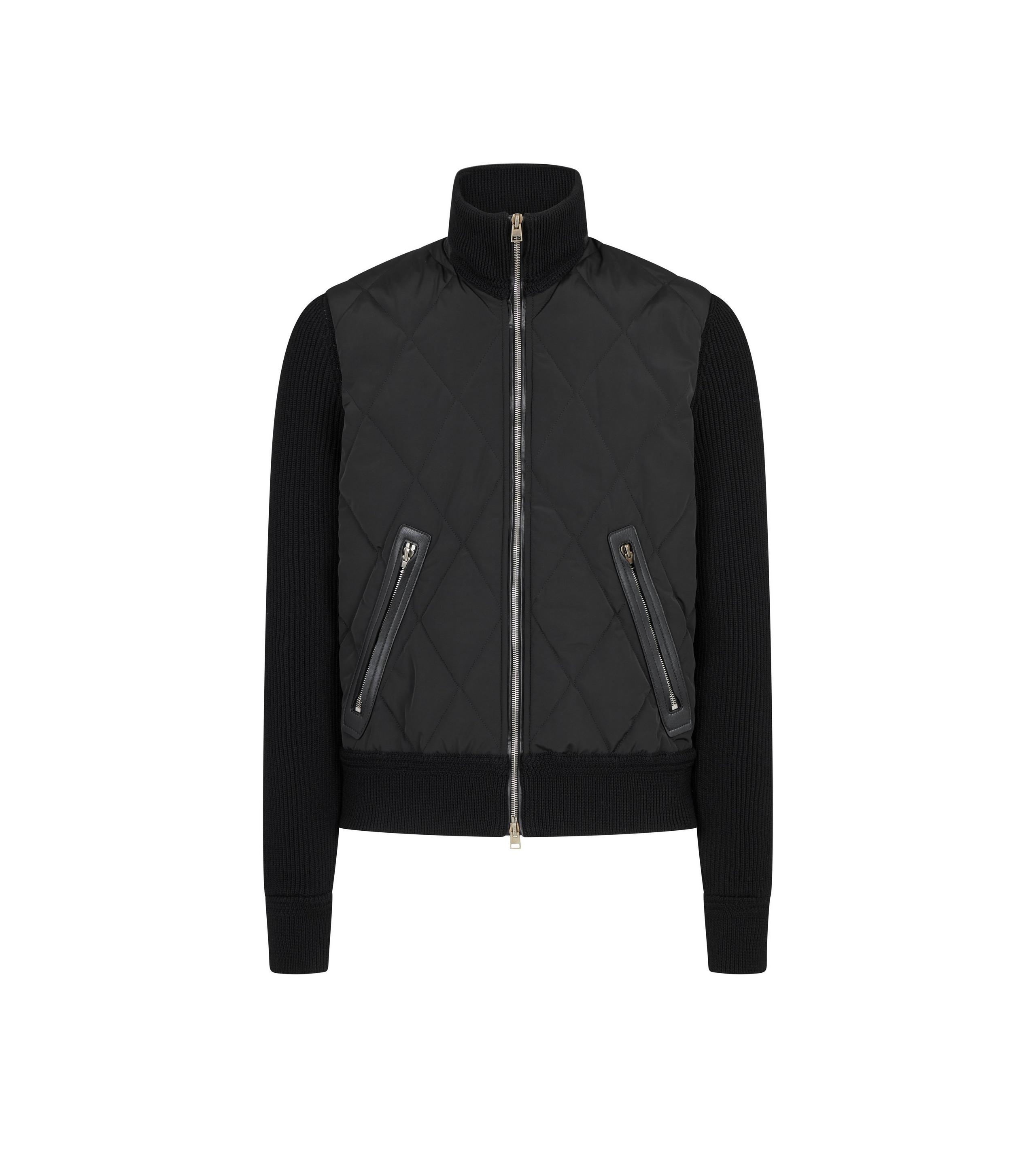 QUILTED NYLON MERINO ZIP THROUGH - 1