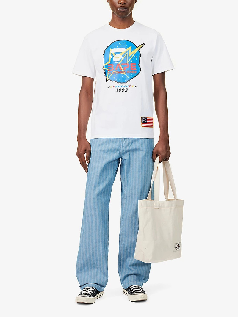 A BATHING APE® Moon Ape Head crew-neck regular-fit cotton-jersey T-shirt outlook