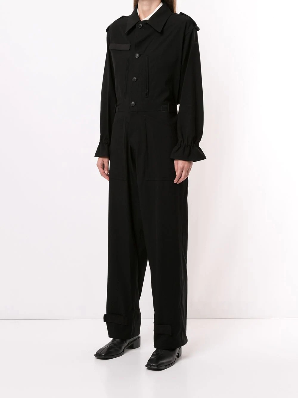 button-up shirt jumpsuit - 3