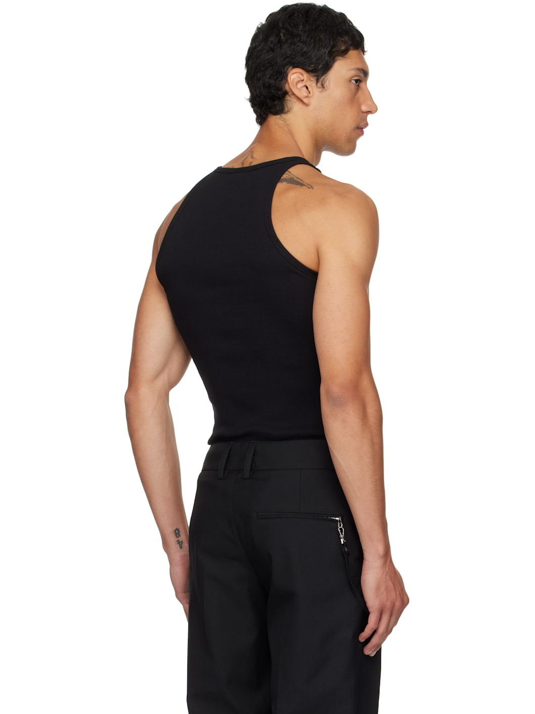 Black Buckle 90's Rib Tank Top - 3