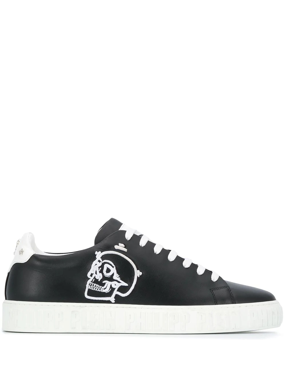 skull-patch low-top sneakers - 1