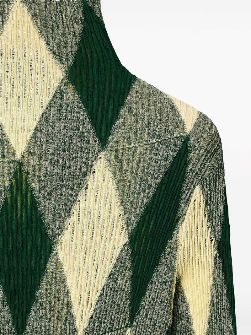 argyle ribbed-knit dress 5