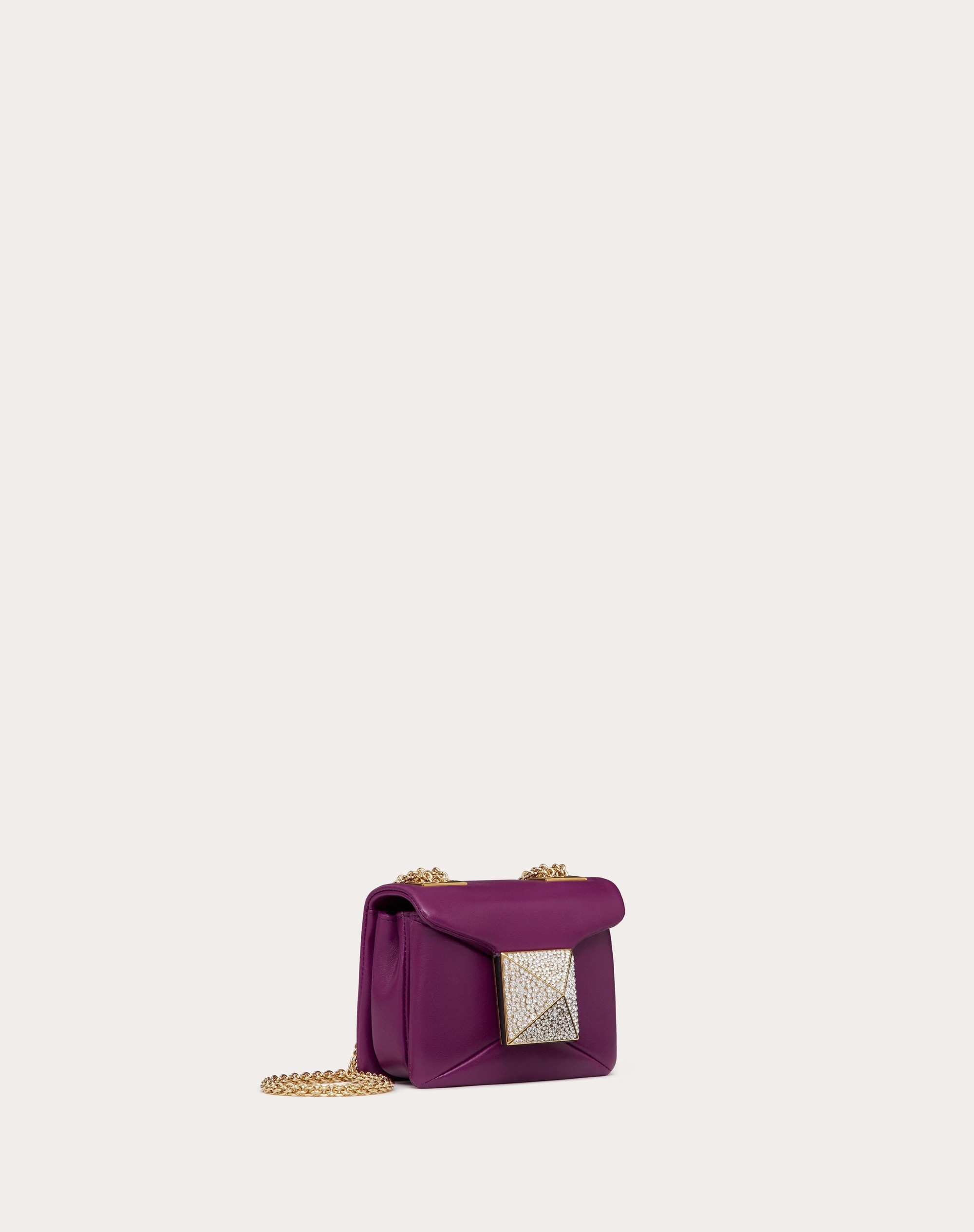 MICRO ONE STUD NAPPA AND CRYSTAL STUD HANDBAG - 3