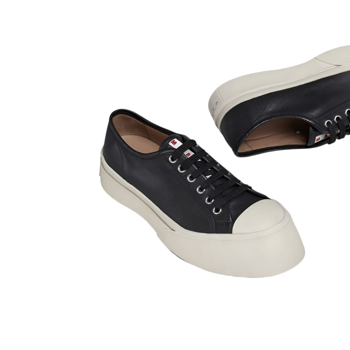 MEN'S BLACK NAPPA LEATHER PABLO SNEAKER (BLACK) - 3