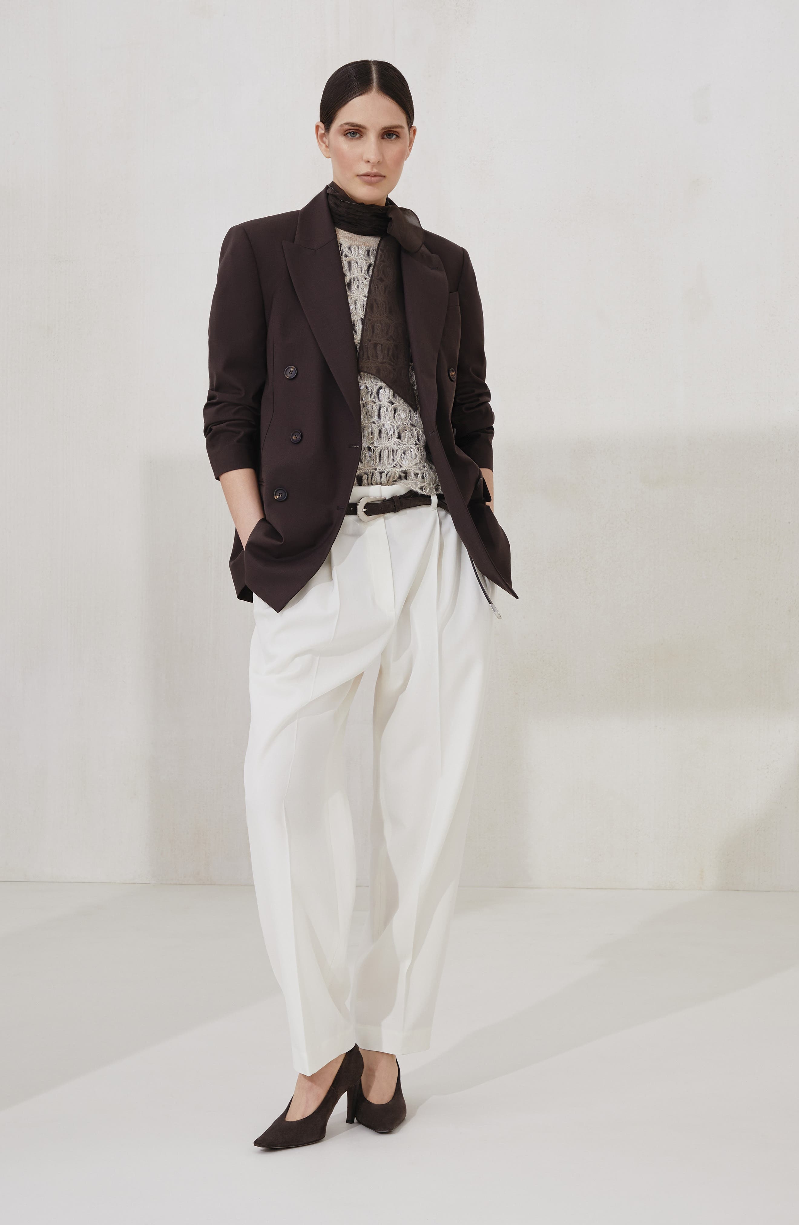 Brunello Cucinelli Blazer with monili in Cocoa at Nordstrom - 6