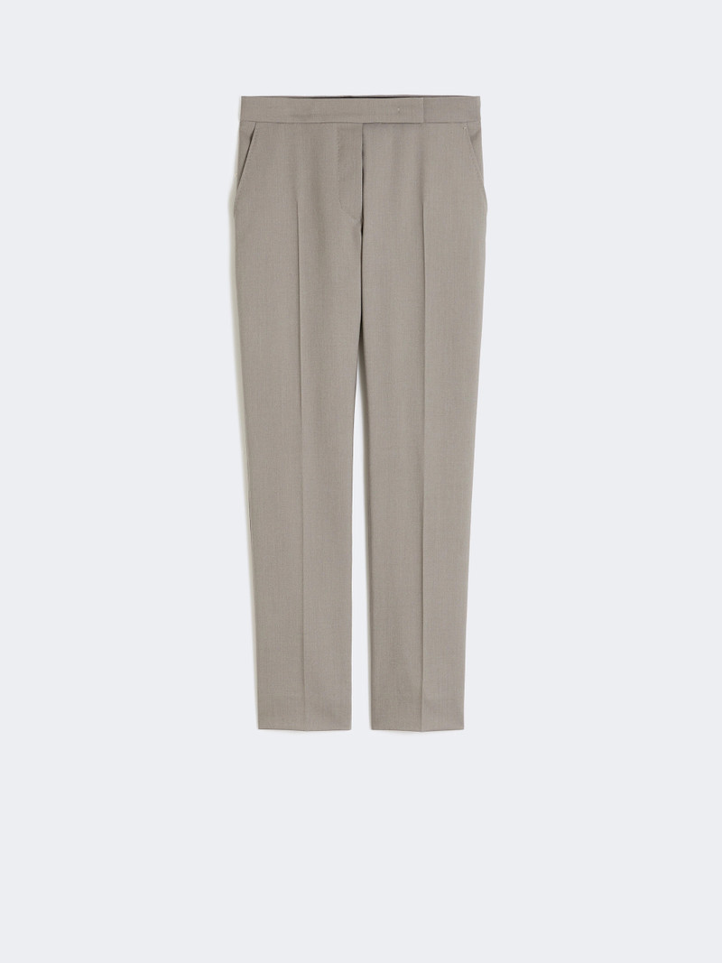 MELA Wool, mohair and silk slim-fit trousers - MEDIUM GREY 1