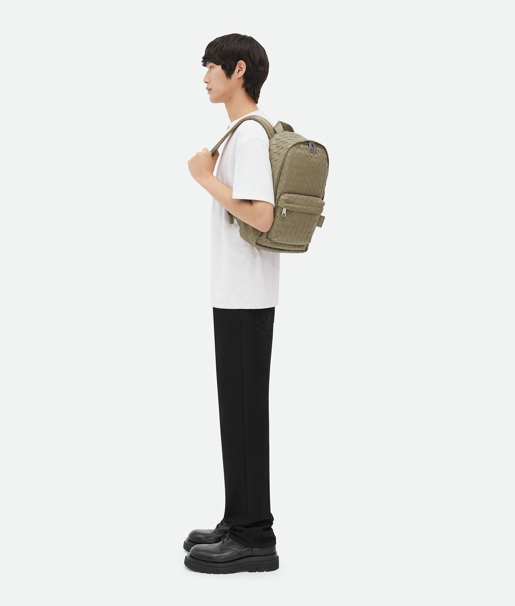 small classic intrecciato backpack - 5