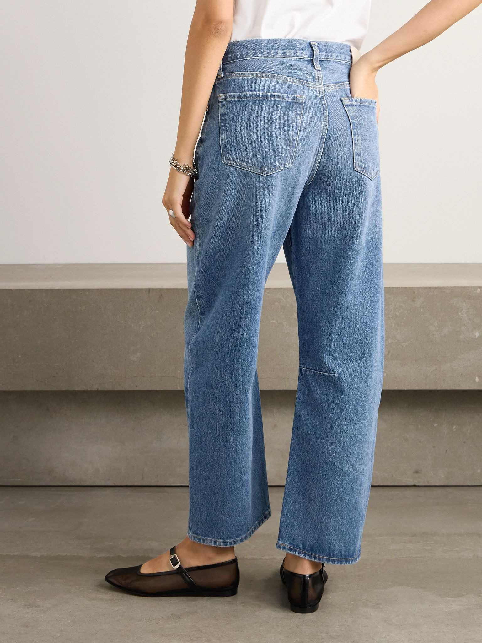 Miro mid-rise barrel-leg recycled jeans Mid denim - 3