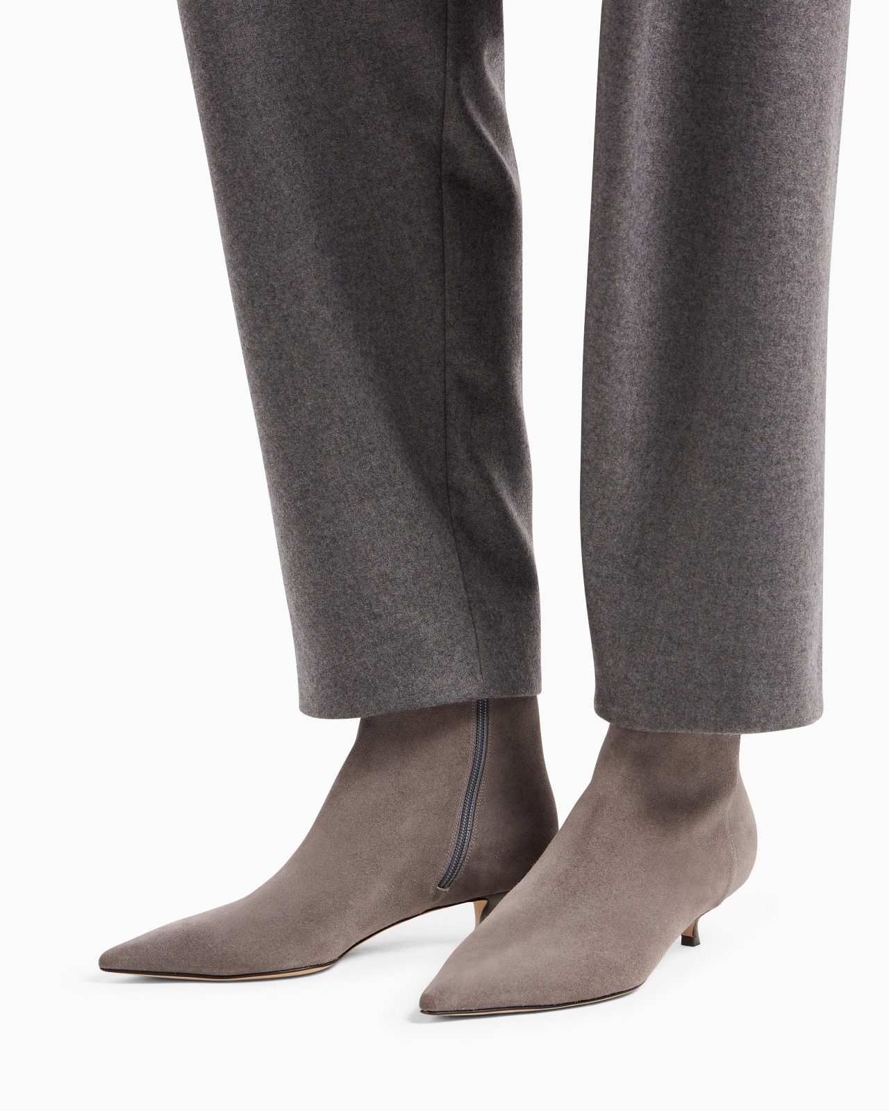 SUEDE HEELED ANKLE BOOTS - 5