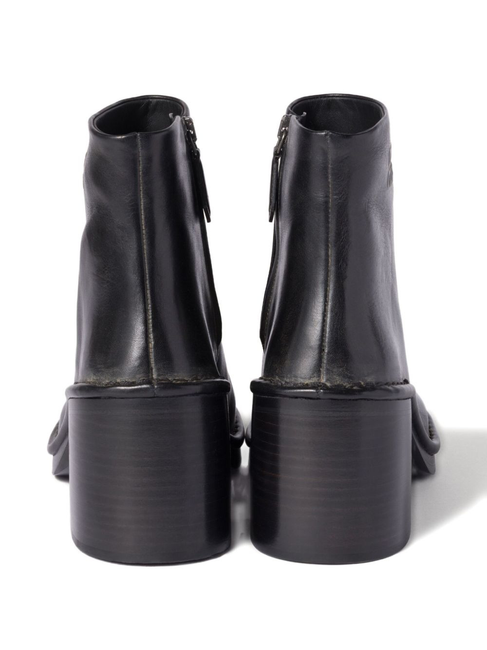 70mm leather ankle boots - 3