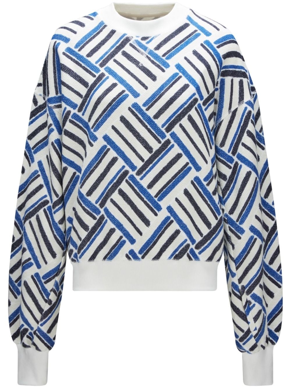 Eularia geometric-print cotton sweatshirt - 1