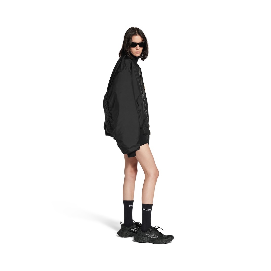 Bomber Jacket Large Fit in Black - 5