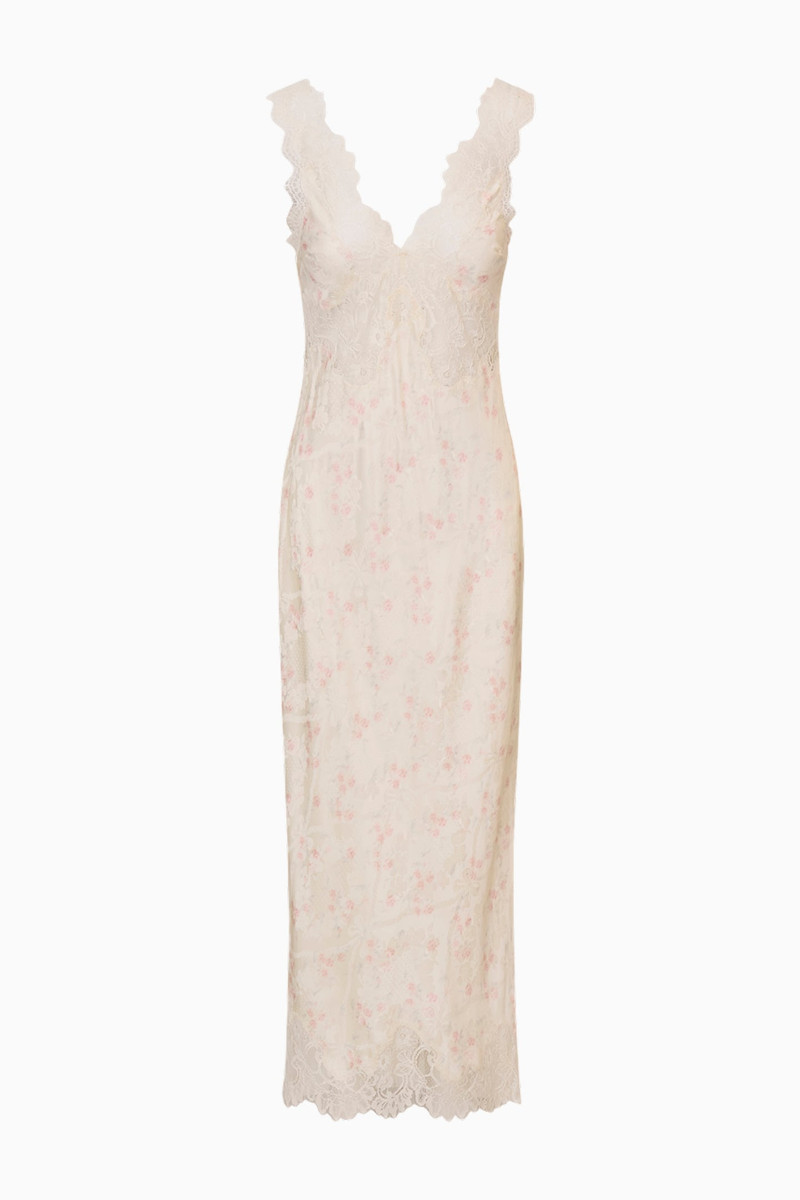 Mira Silk-Blend Floral Slip Dress 1