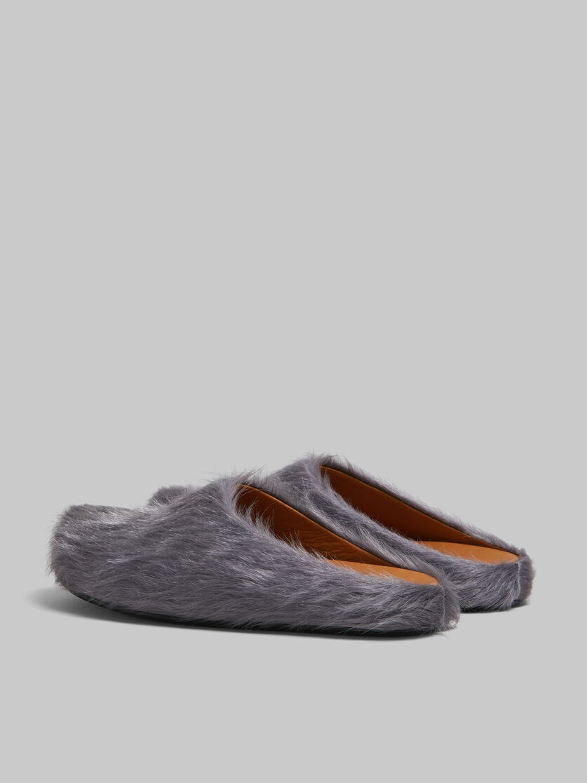 GREY LONG-HAIR CALFSKIN FUSSBETT SABOT - 3