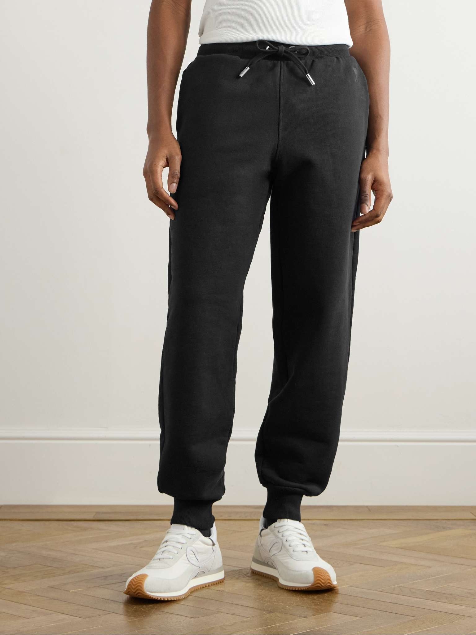 Tapered Logo-Embroidered Organic Cotton-Jersey Sweatpants - 3
