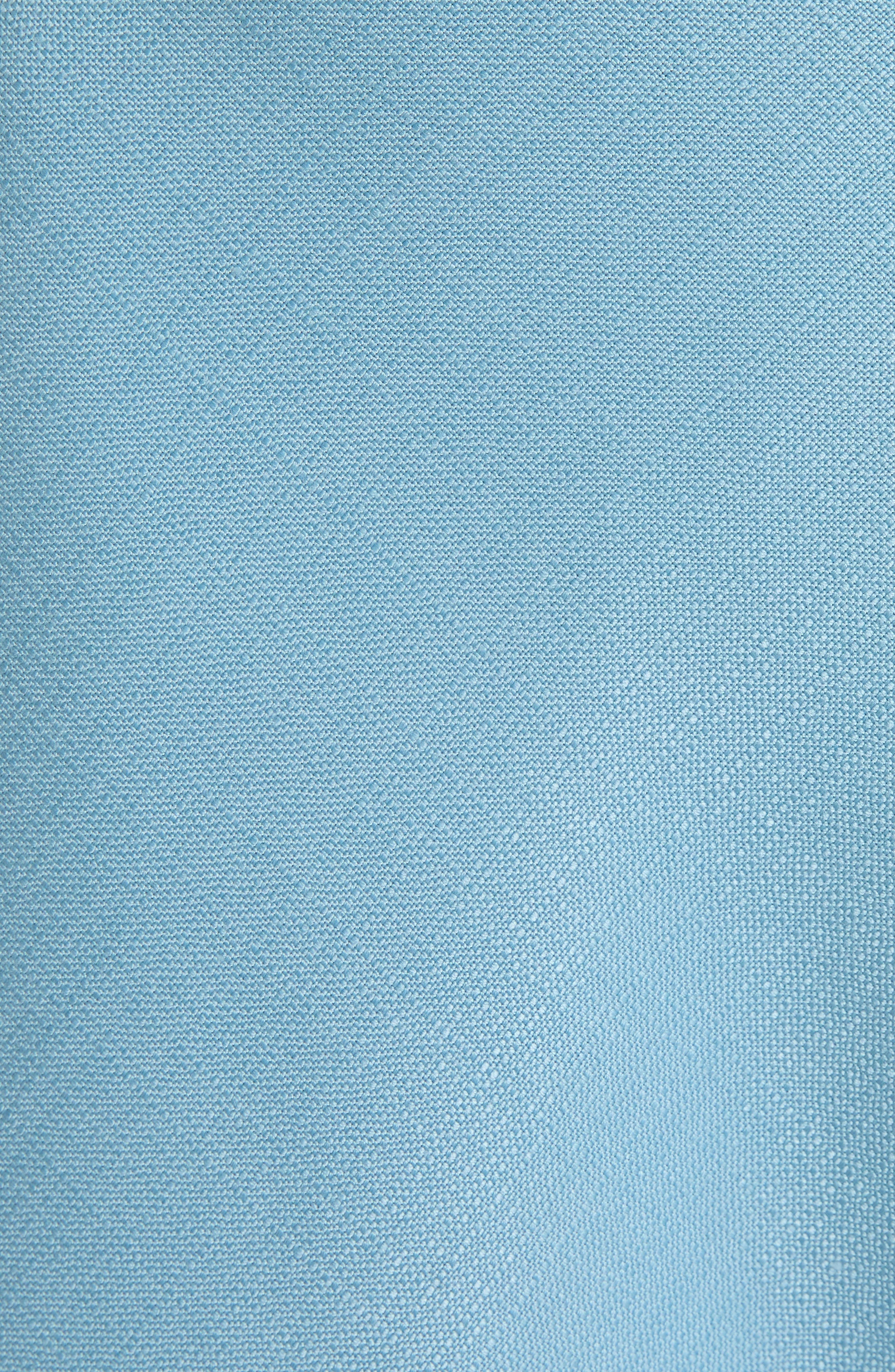 Valentino Garavani V-Detail Crepe A-Line Canvas Skirt in Grey/Blue at Nordstrom - 6