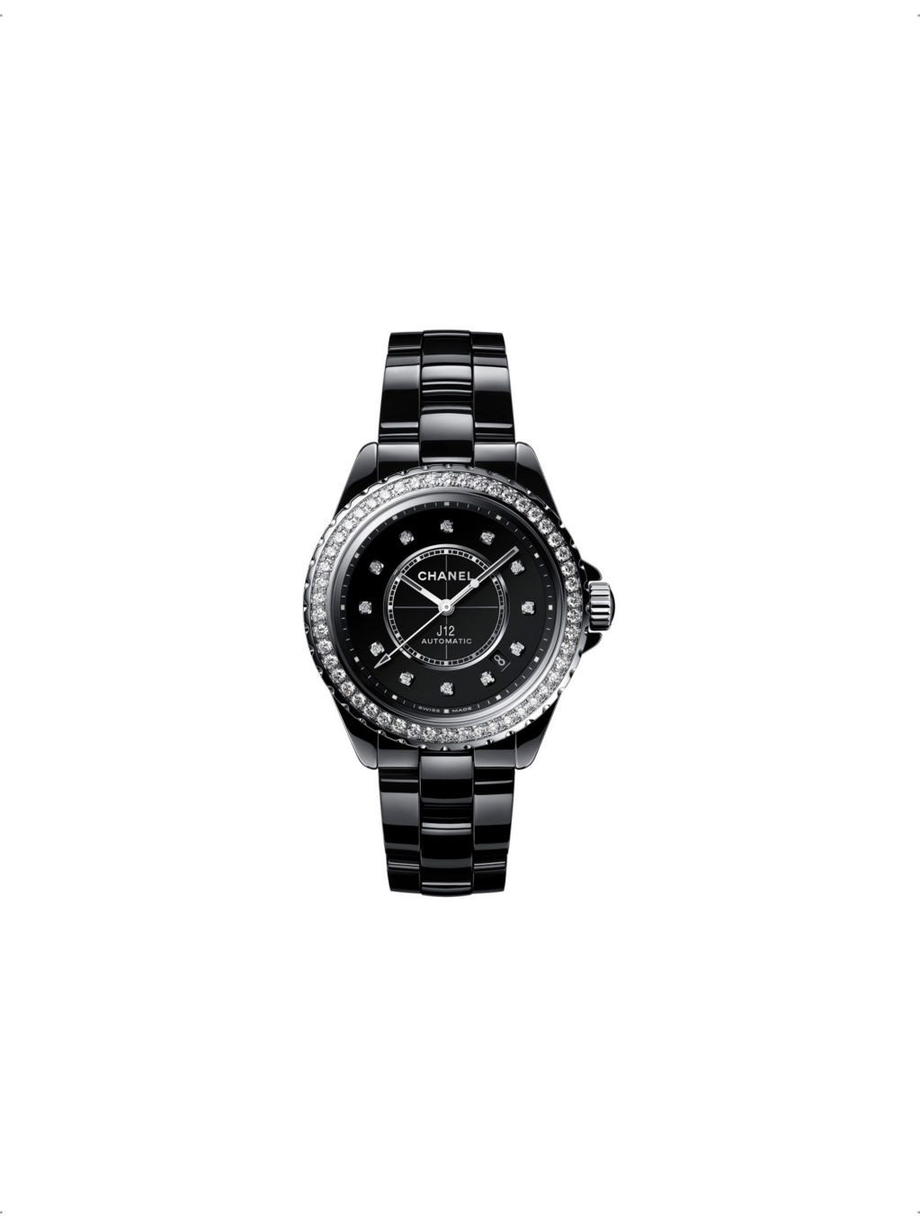 H6526 J12 ceramic, steel and 1.51ct diamond mechanical watch - 1