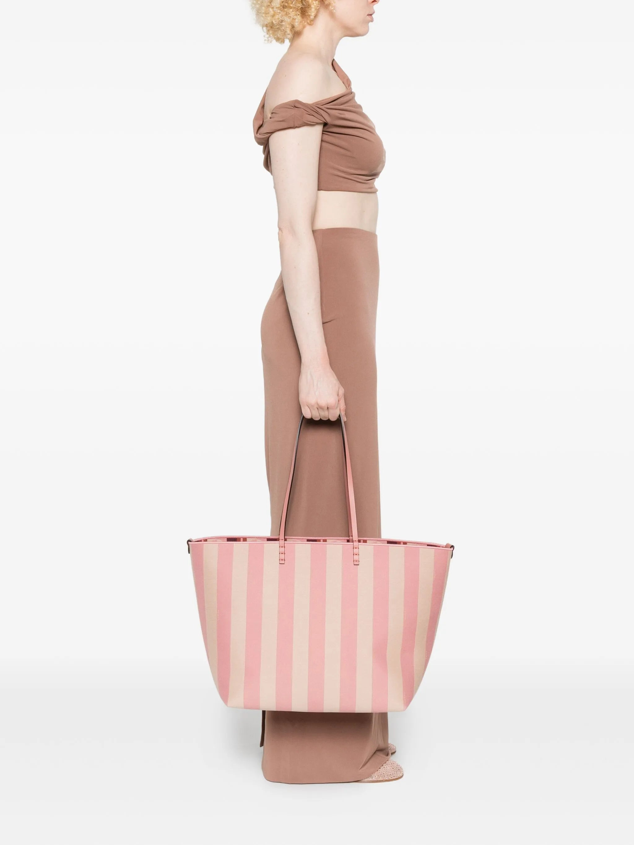 Fendi Large Striped Tote Bag - 4