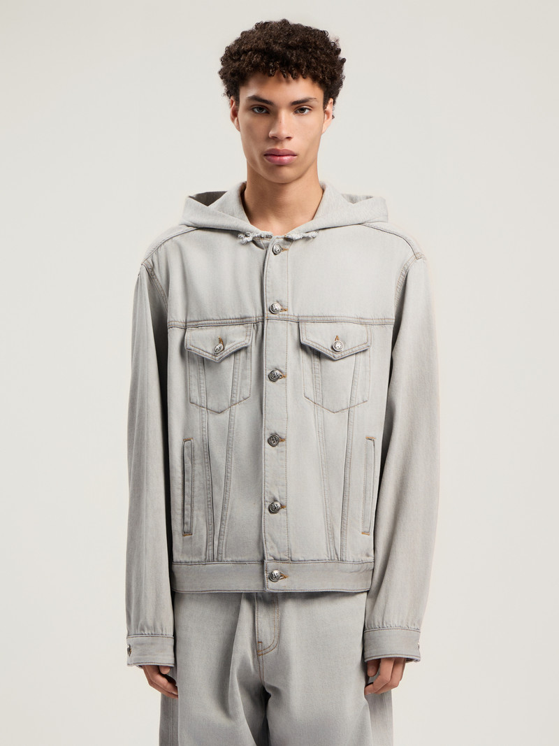 Curved Logo Denim Jacket 1