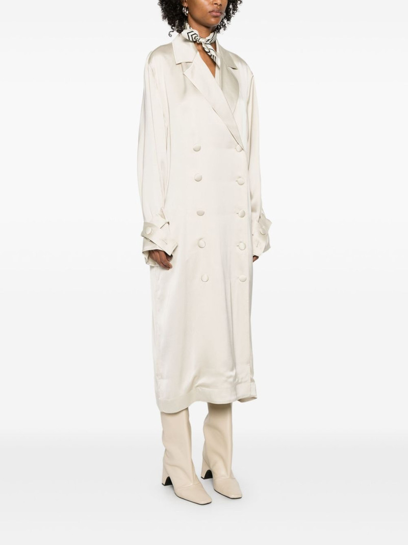 Straight Satin Trench Coat 3