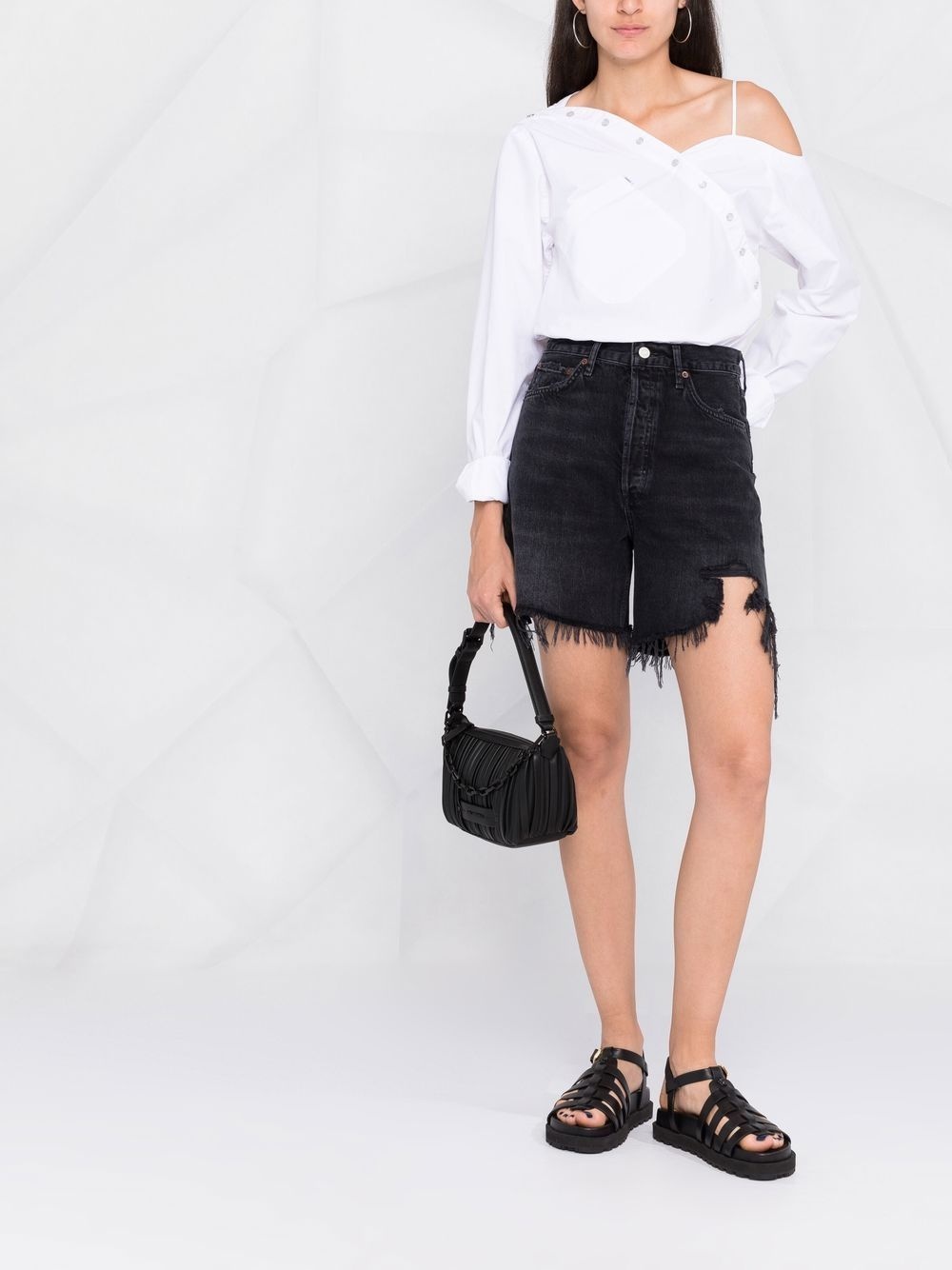 Stella high-rise denim shorts - 2