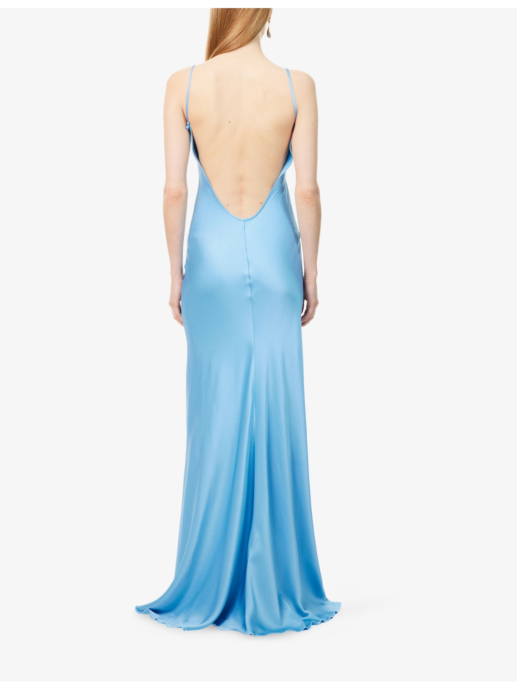 Open-Back Shoulder-Straps Woven Maxi Dress - 4