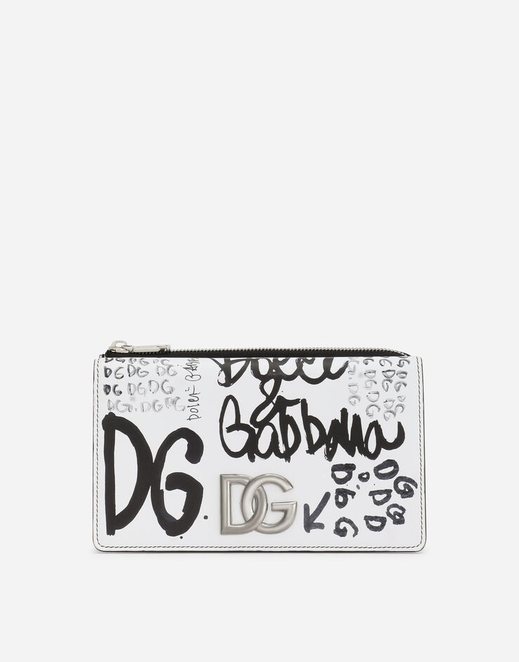 Graffiti-print calfskin mini bag - 1