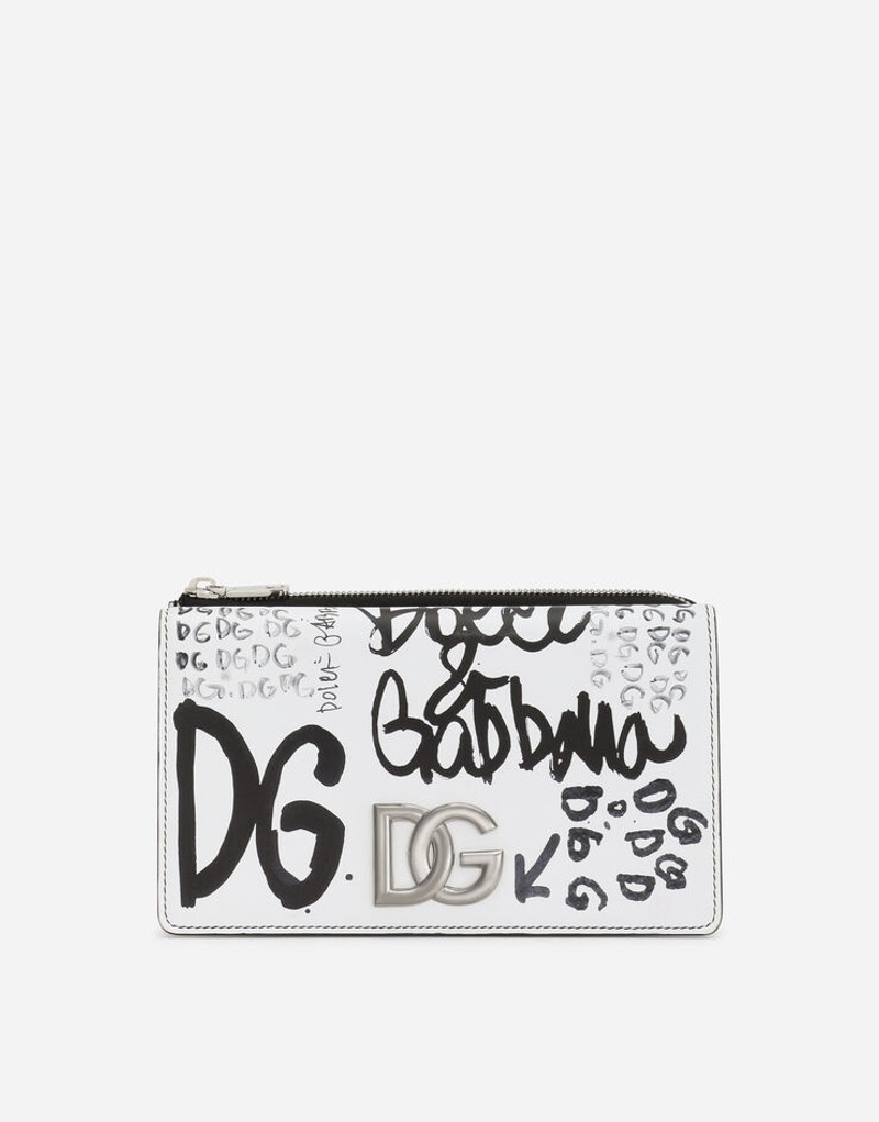 Graffiti-print calfskin mini bag 1