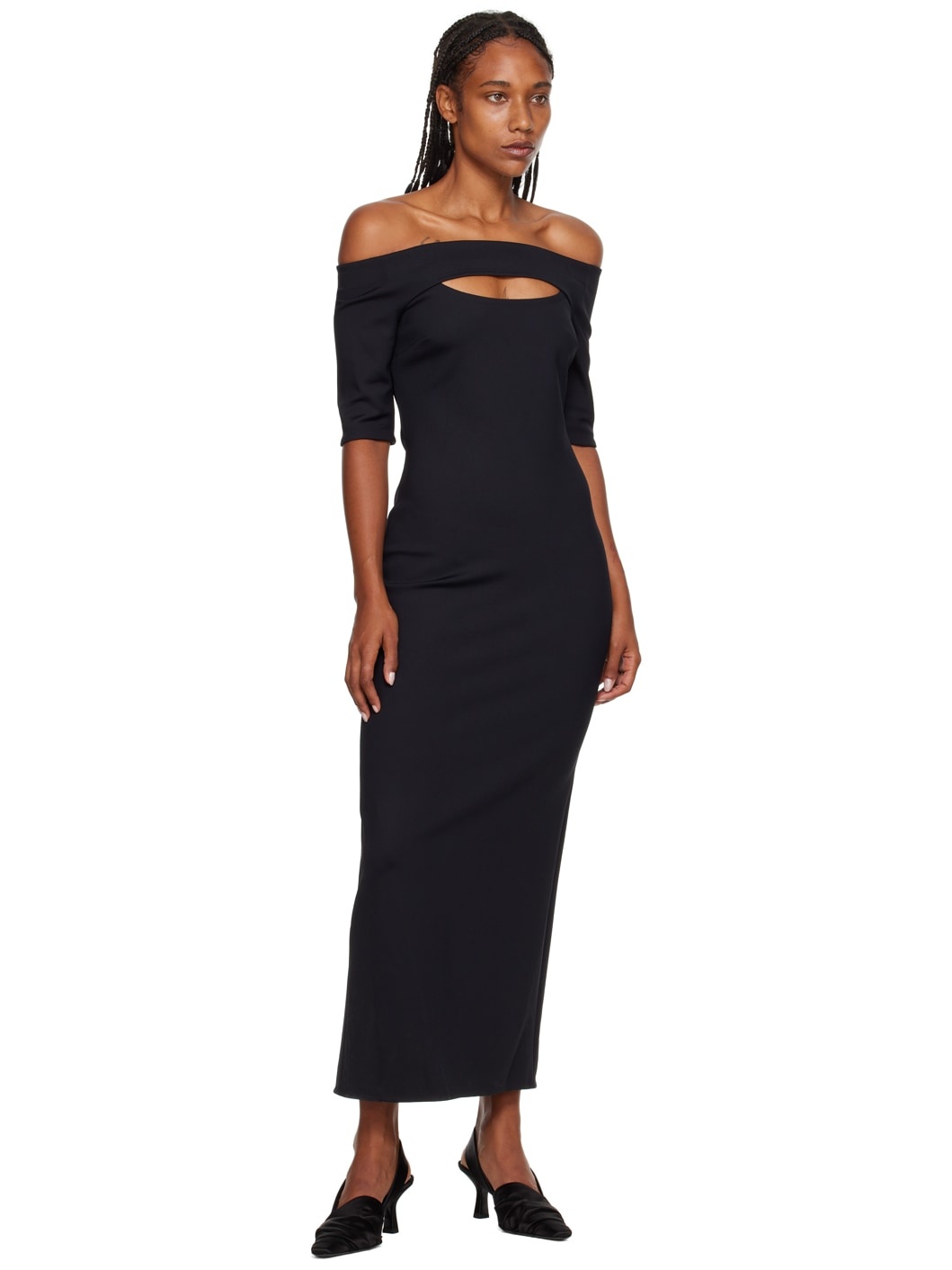 Black Cutout Maxi Dress - 4