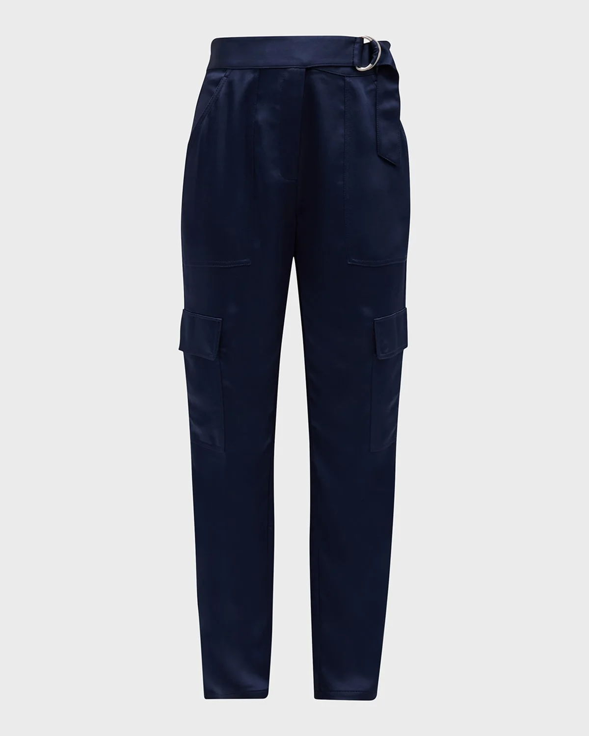 Carolina Satin Straight-Leg Utility Pants - 1