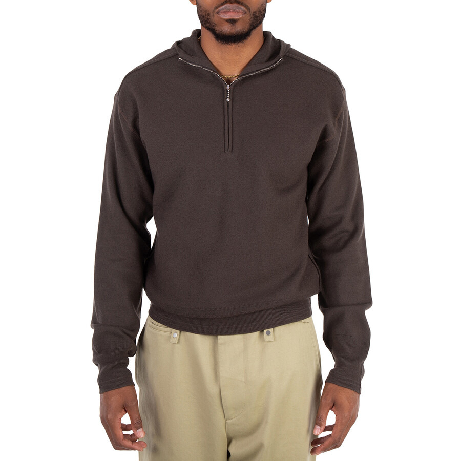 Burberry Half-Zip Wool Hooded Sweatshirt - 4