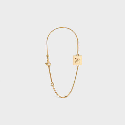 CELINE Alphabet Z Bracelet in Brass outlook