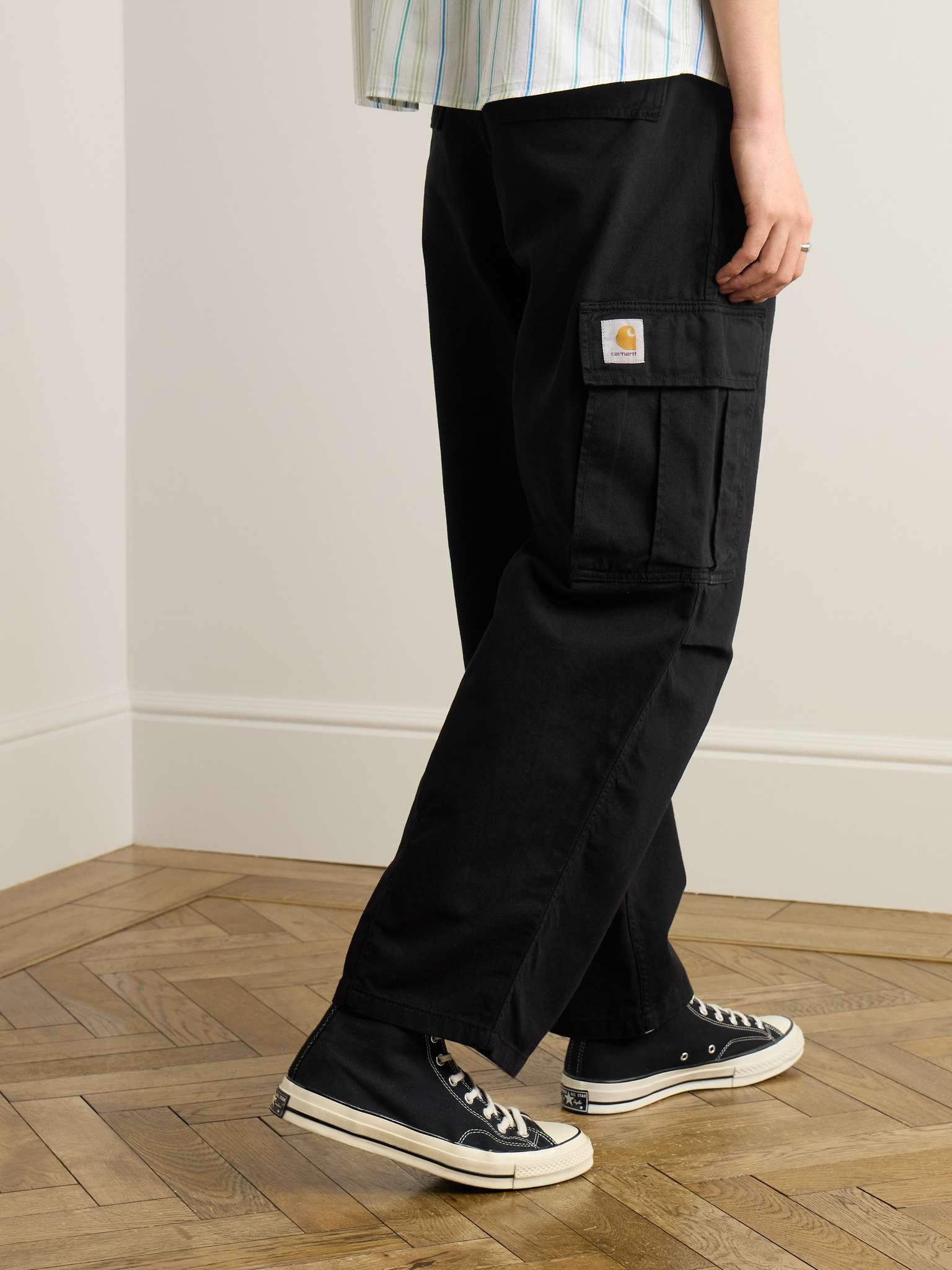 Cole Wide-Leg Organic Cotton-Twill Cargo Trousers - 4