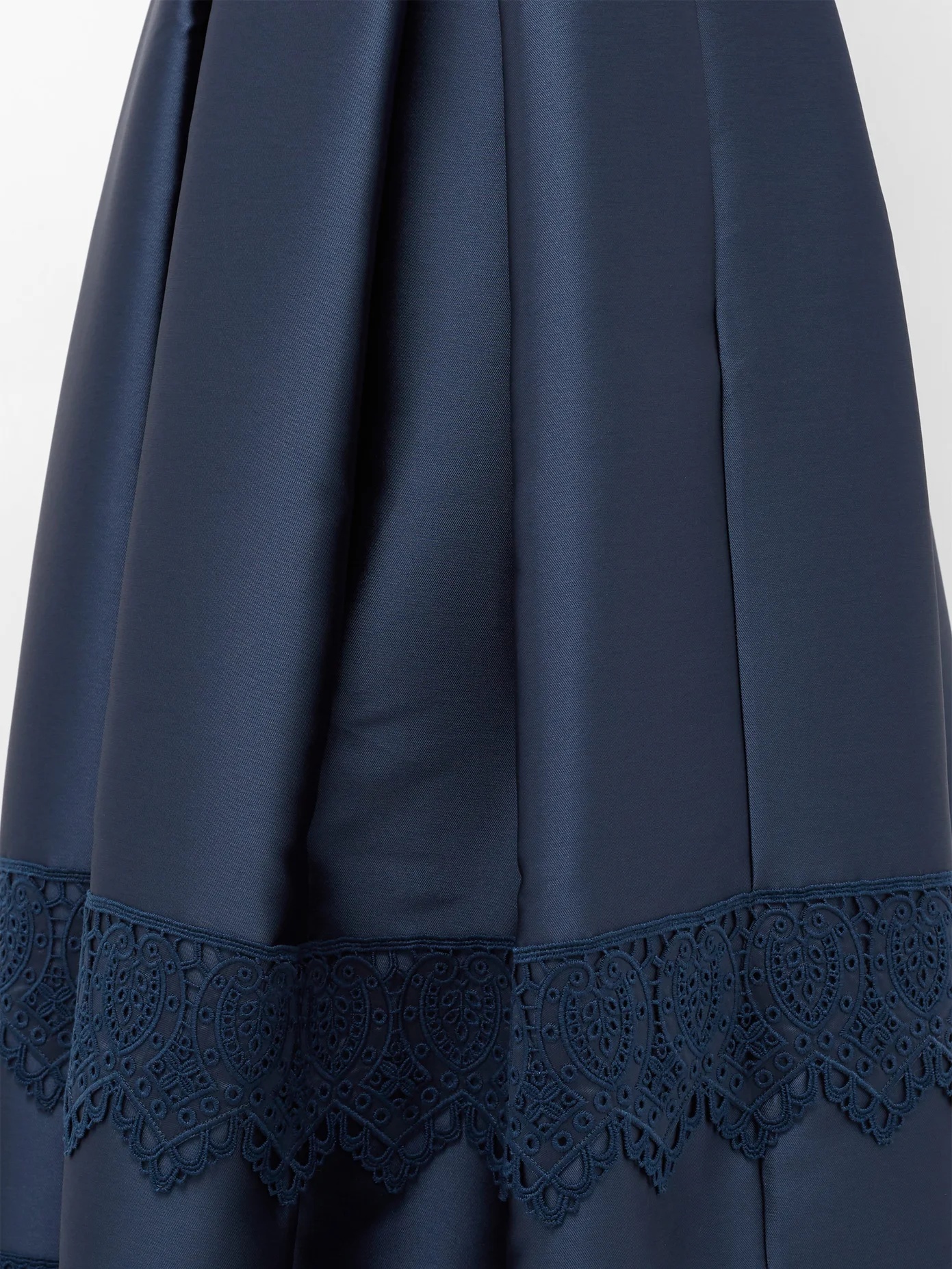 Ina guipure-lace trimmed mikado skirt - 3