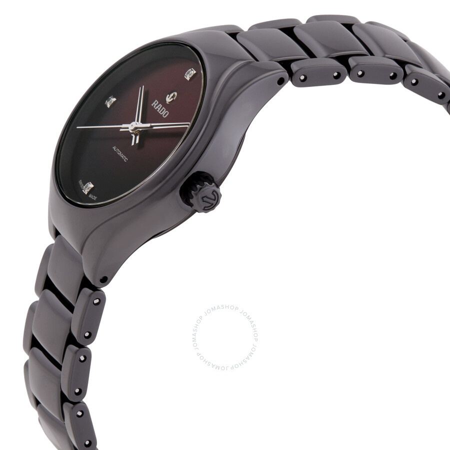 Rado - Rado True Round Automatic Diamond Red Dial Ladies Watch R27242742 - 2