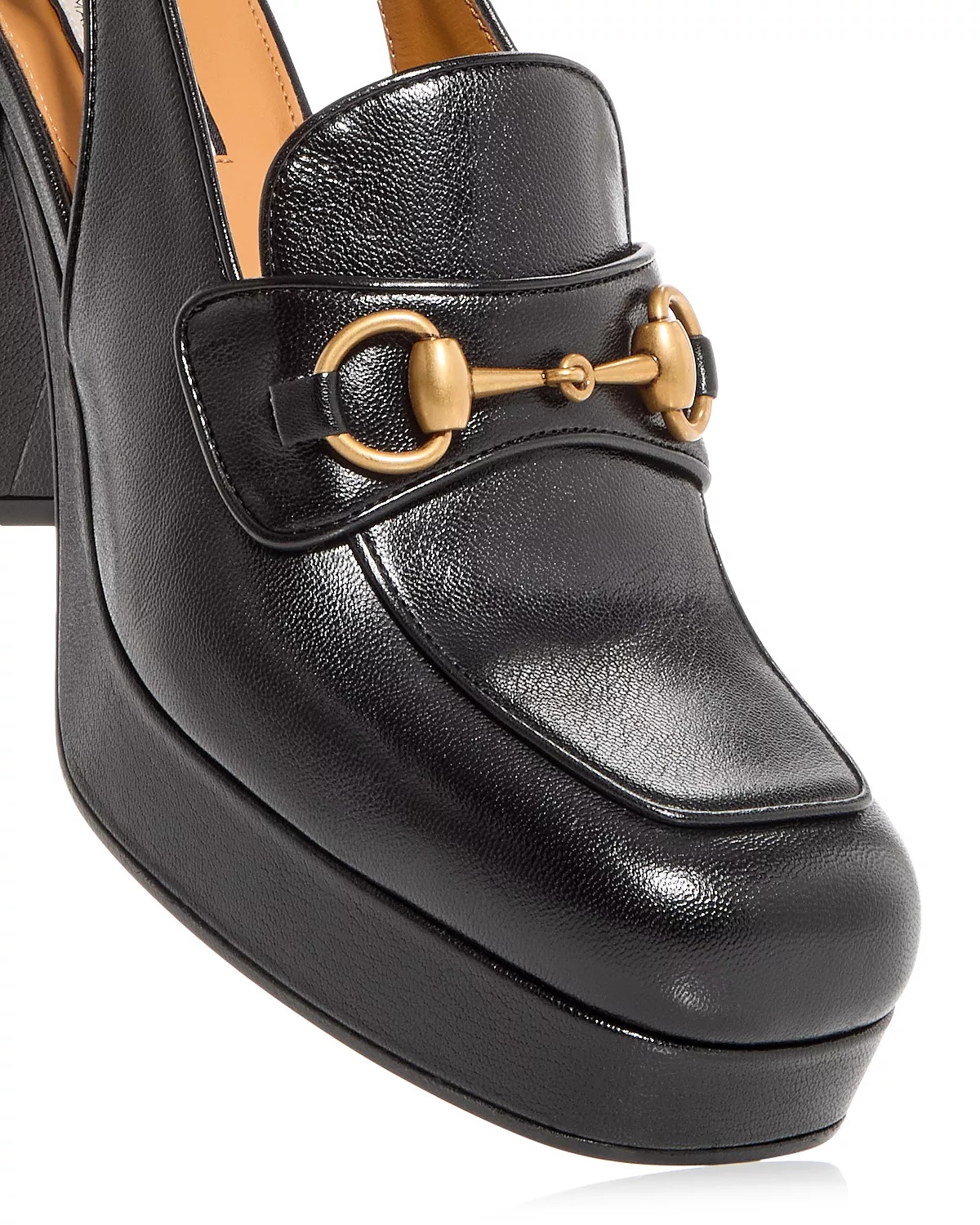 Gucci Women's Horsebit Slingback Platform Block Heel Mules - 5