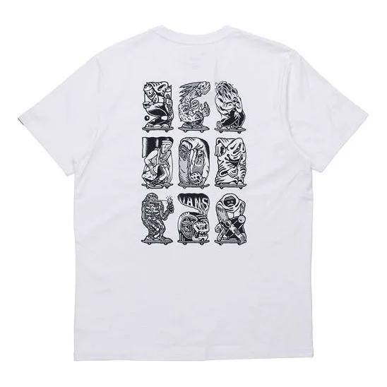 Men's Vans Asian Artist Crossover Series Pattern Printing Short Sleeve White VN0A4P5FWHT - 1