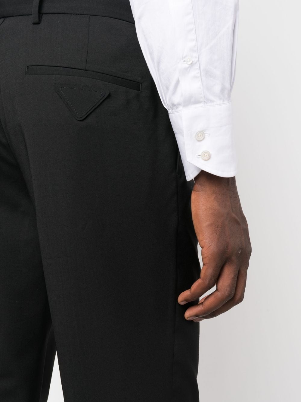 logo-appliqué straight-leg trousers - 5