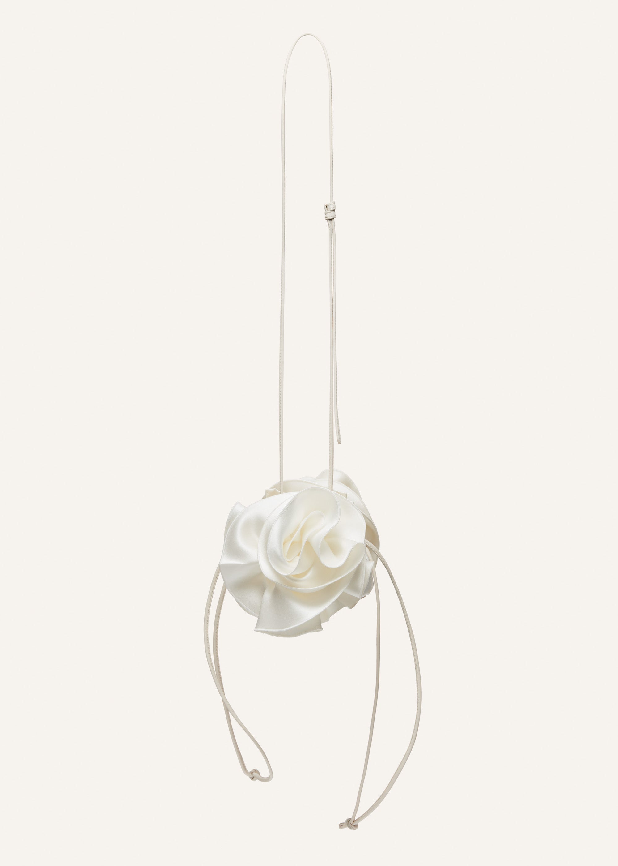 Pearl Magda bag in cream satin - 3