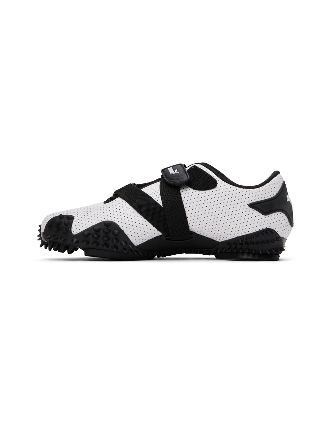 White & Black Mostro Perf Sneakers - 3