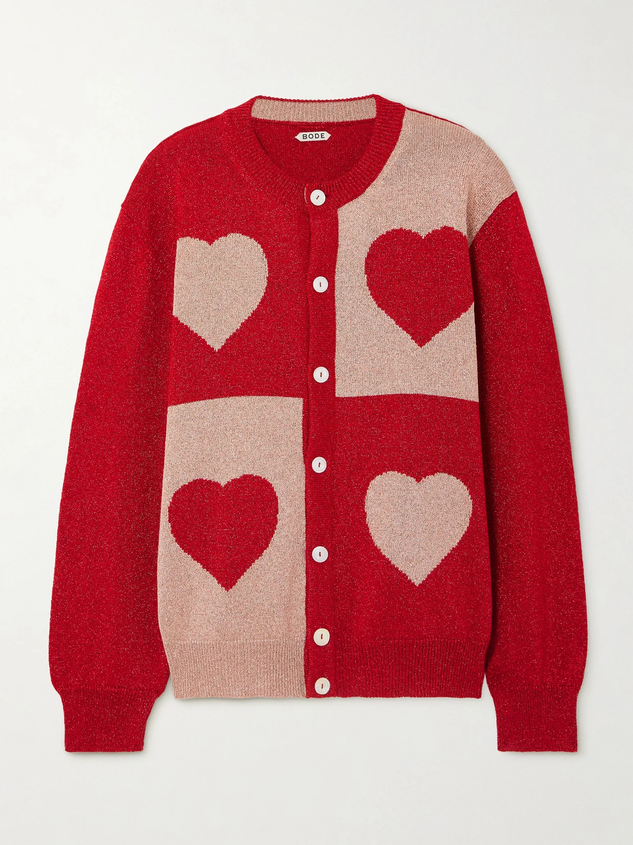 Two-tone Lamé Cardigan - 1