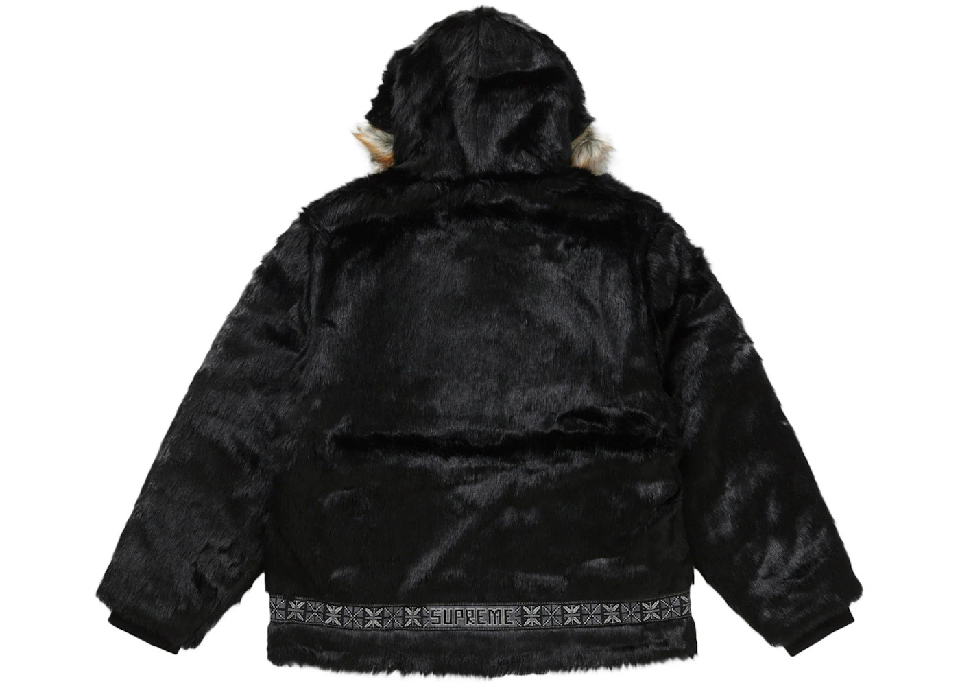 Supreme Faux Fur Parka Black - 3